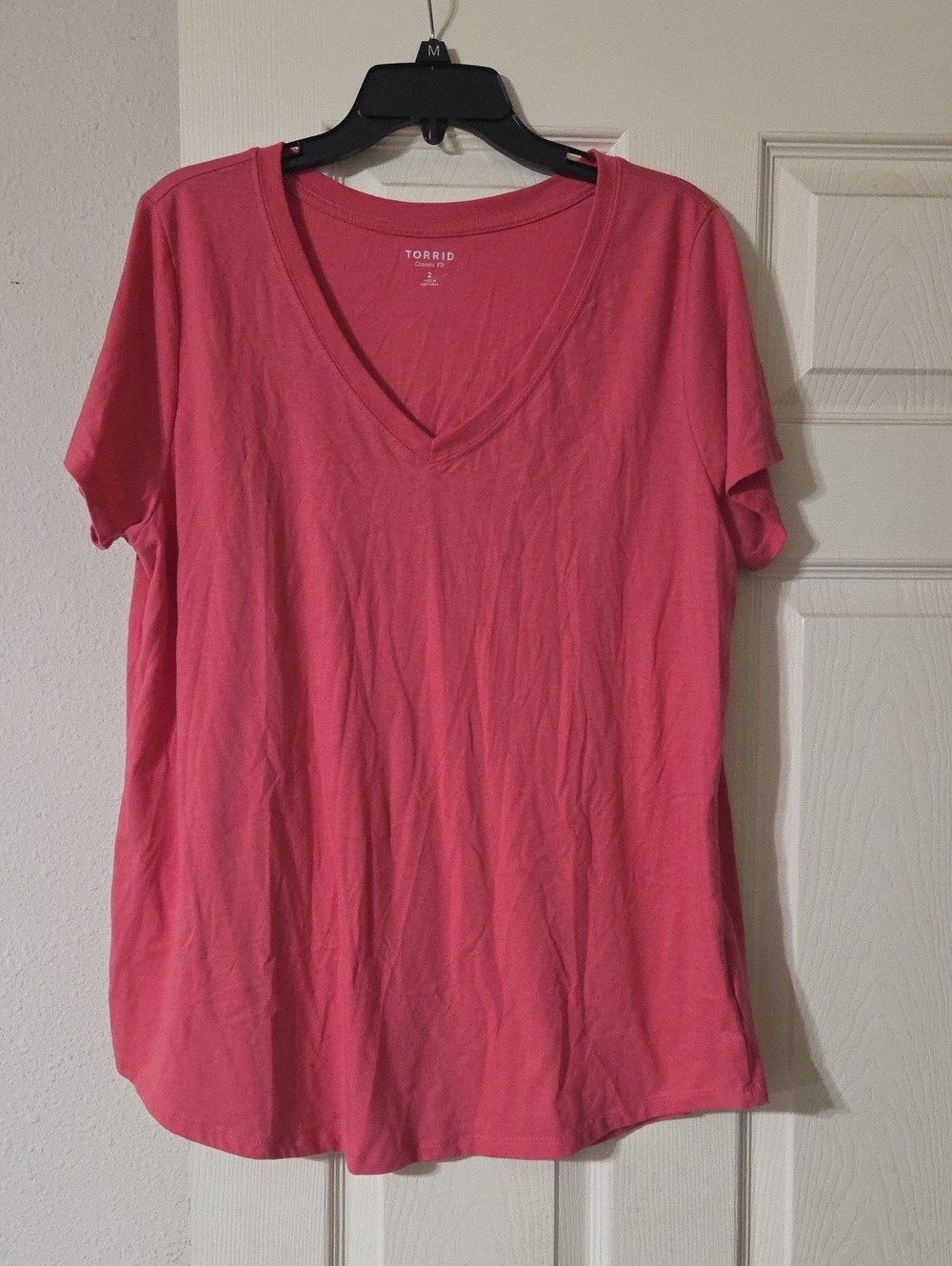 Torrid Women’s Pink V-Neck Short Sleeve Top Size 2